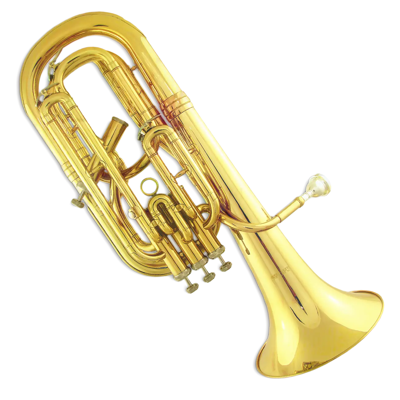 Gold Brass Wind Instrument Illustration