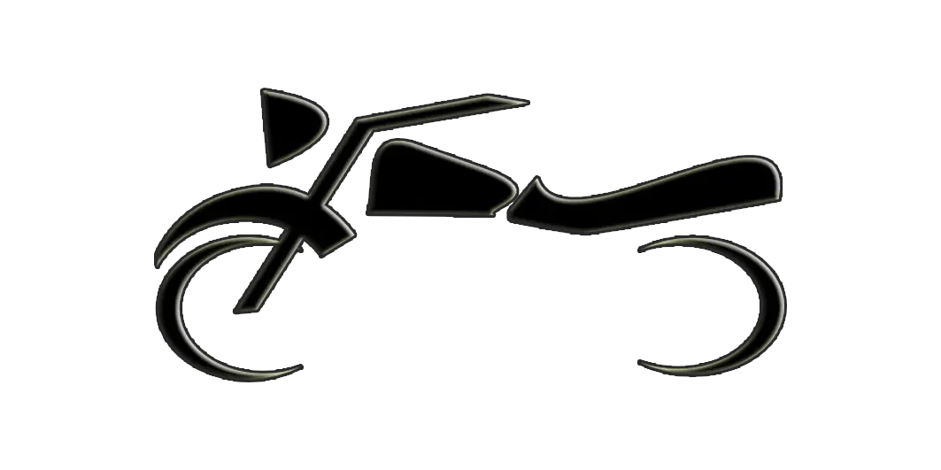 Motorcycle Silhouette with Black Finish