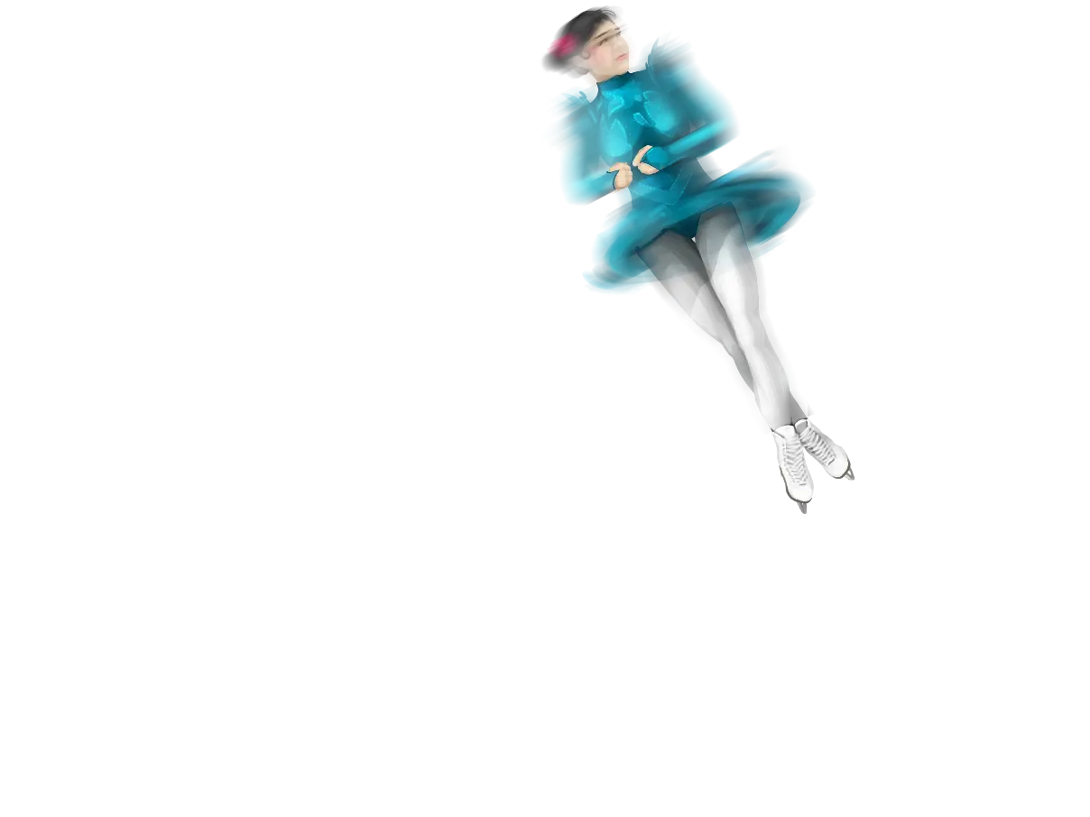 Blurry Figure Skater in Motion