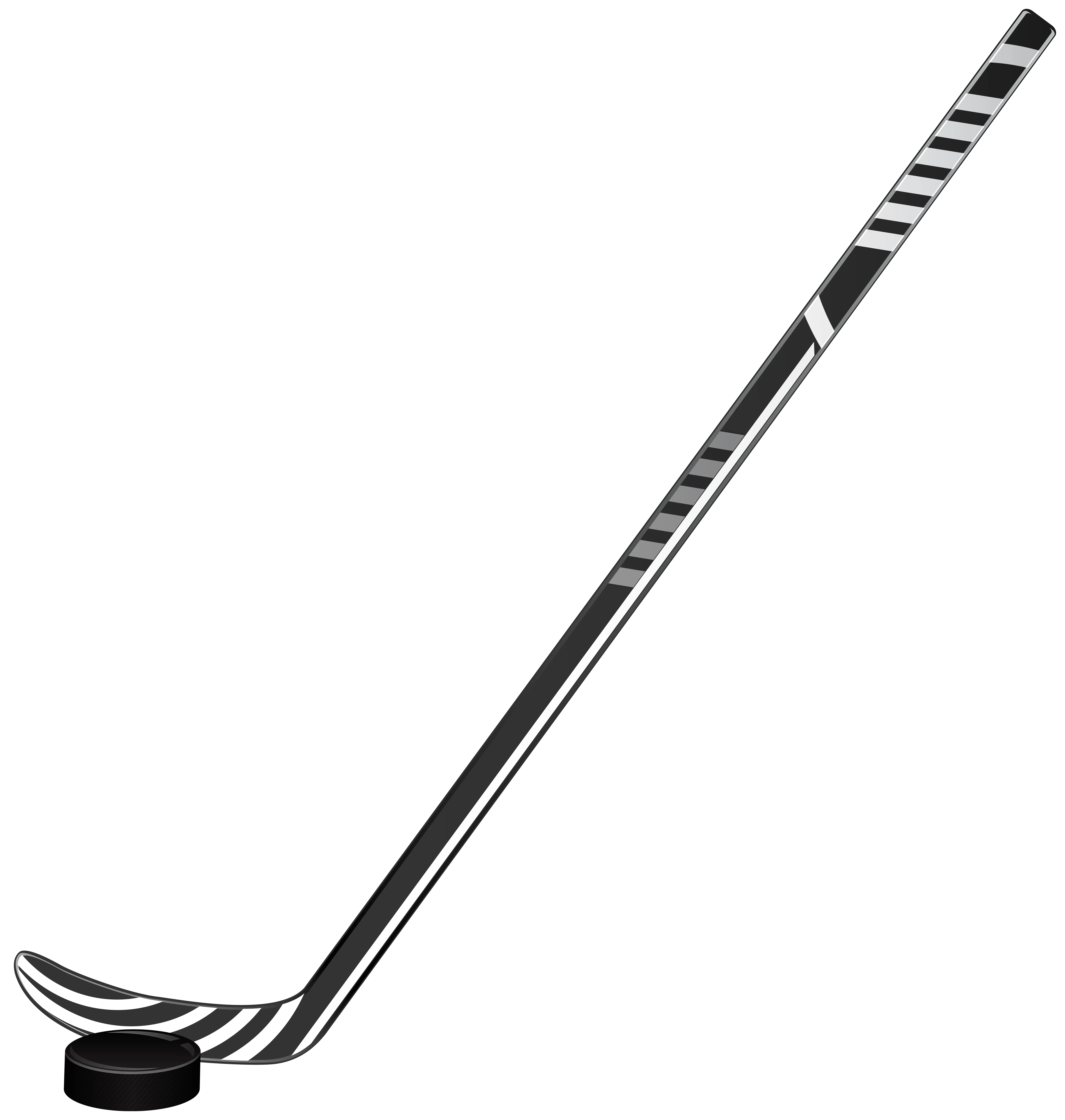 Hockey Stick and Puck Illustration
