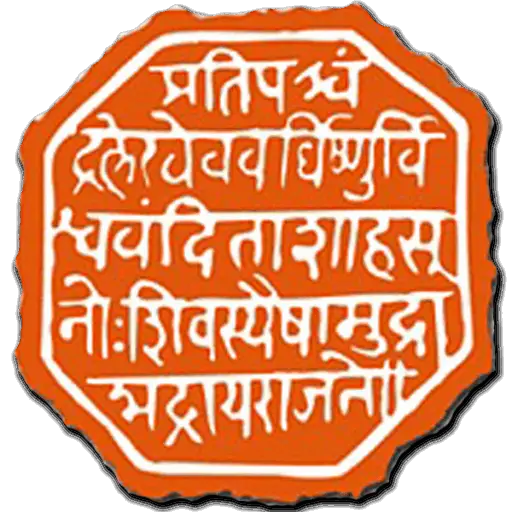 Ancient Seal Design in Orange Pattern
