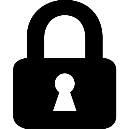 Black Padlock Symbol