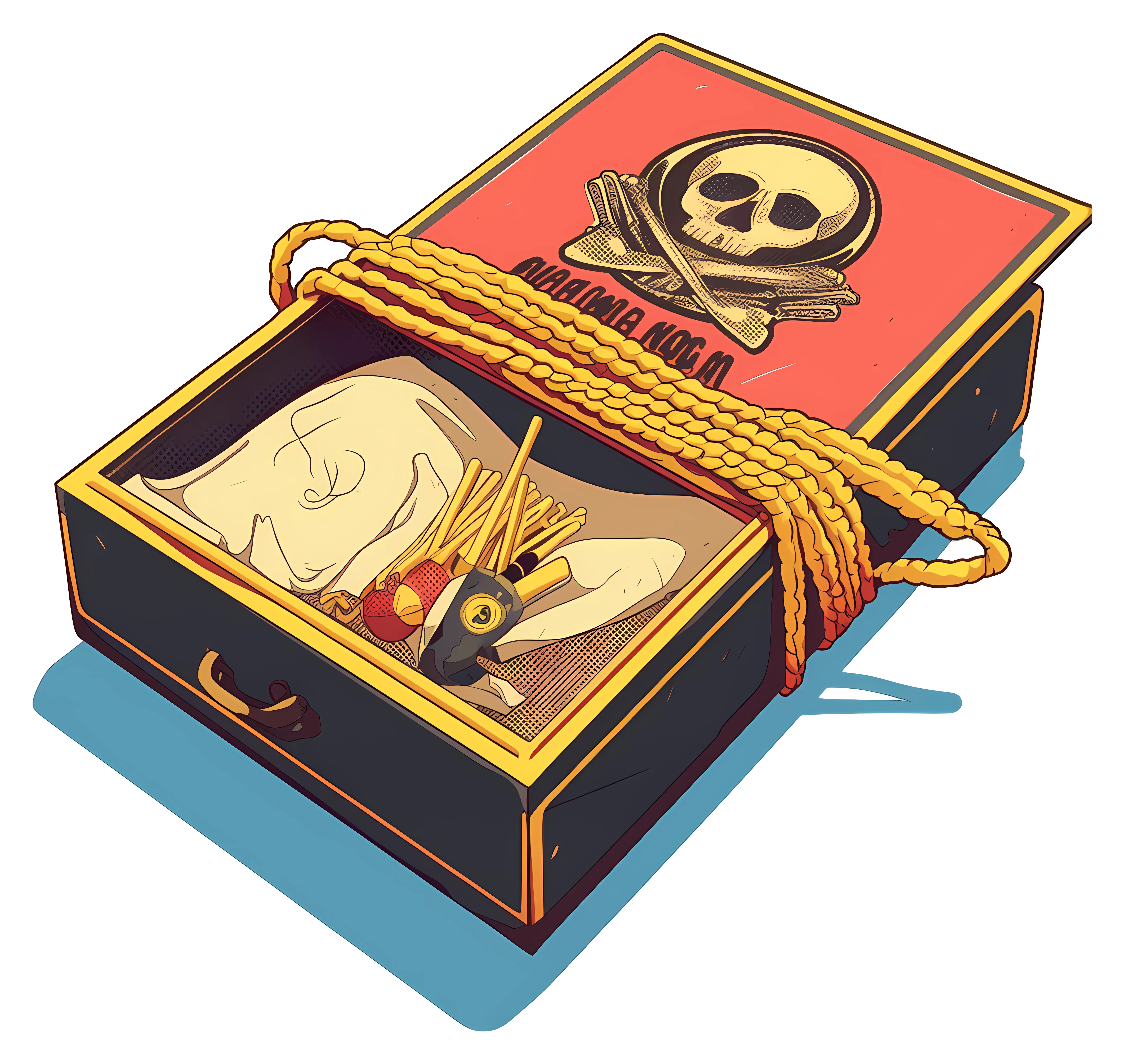 Matchbox with Skull Symbol