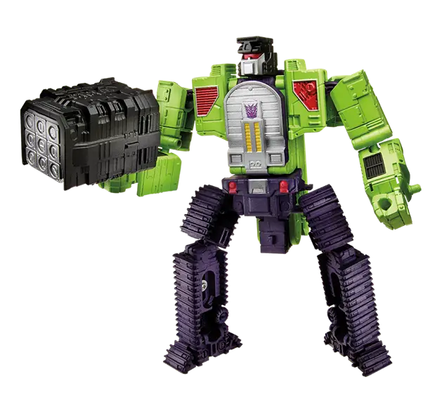 Green and Purple Action Robot Toy Illustration