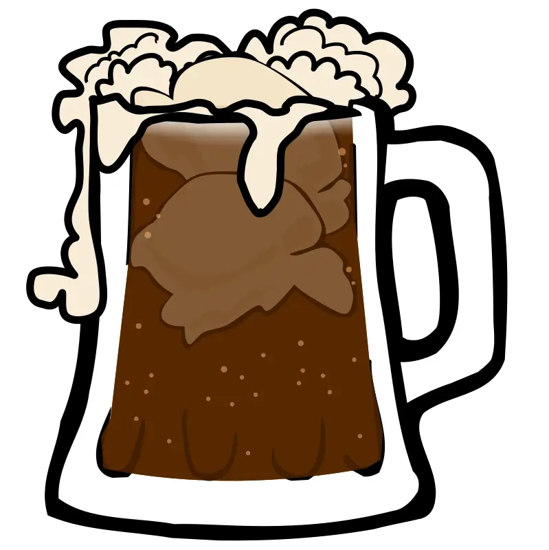 Cartoon Beer Mug with Foam Illustration