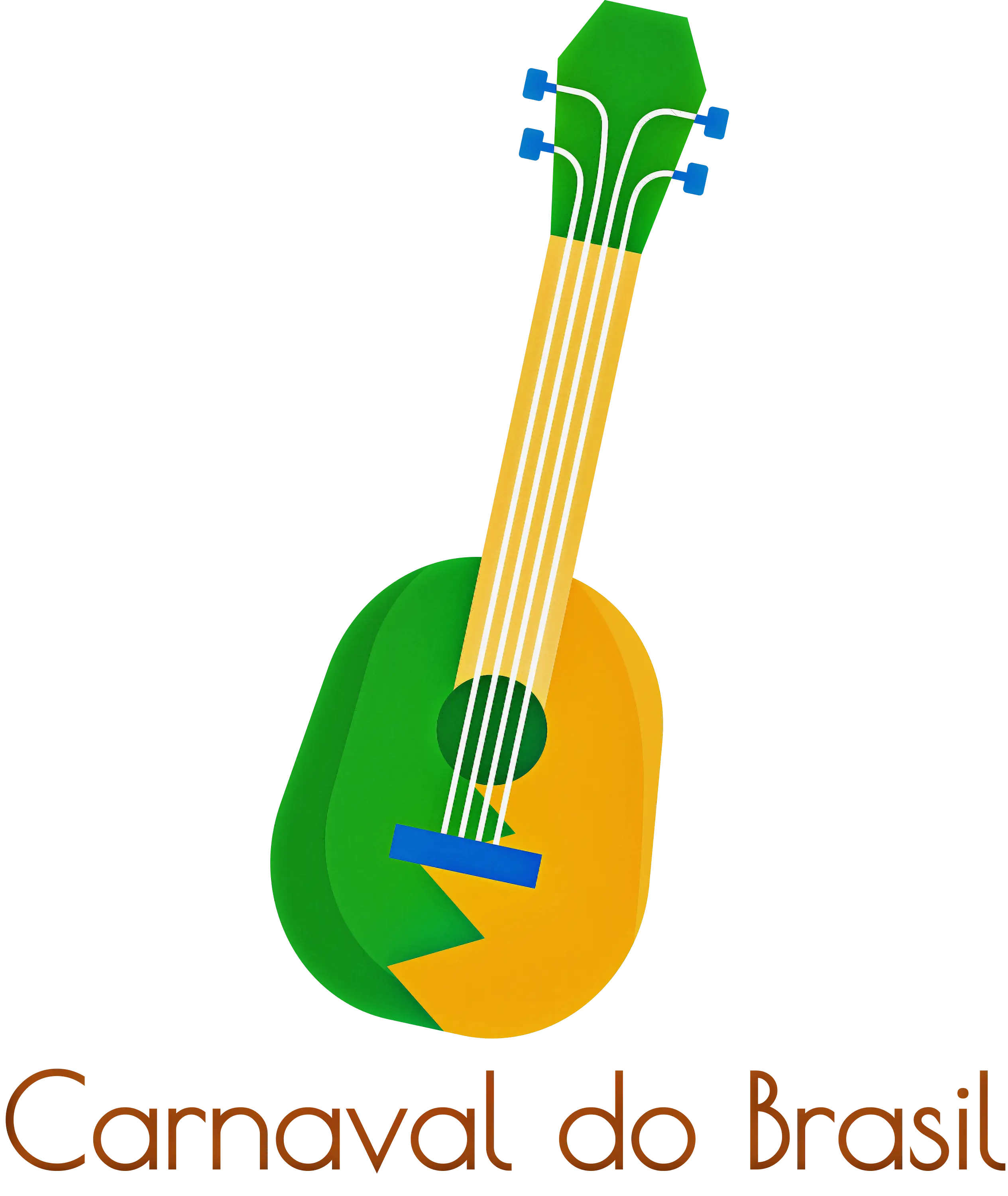 Brazilian Carnival Themed Guitar Illustration