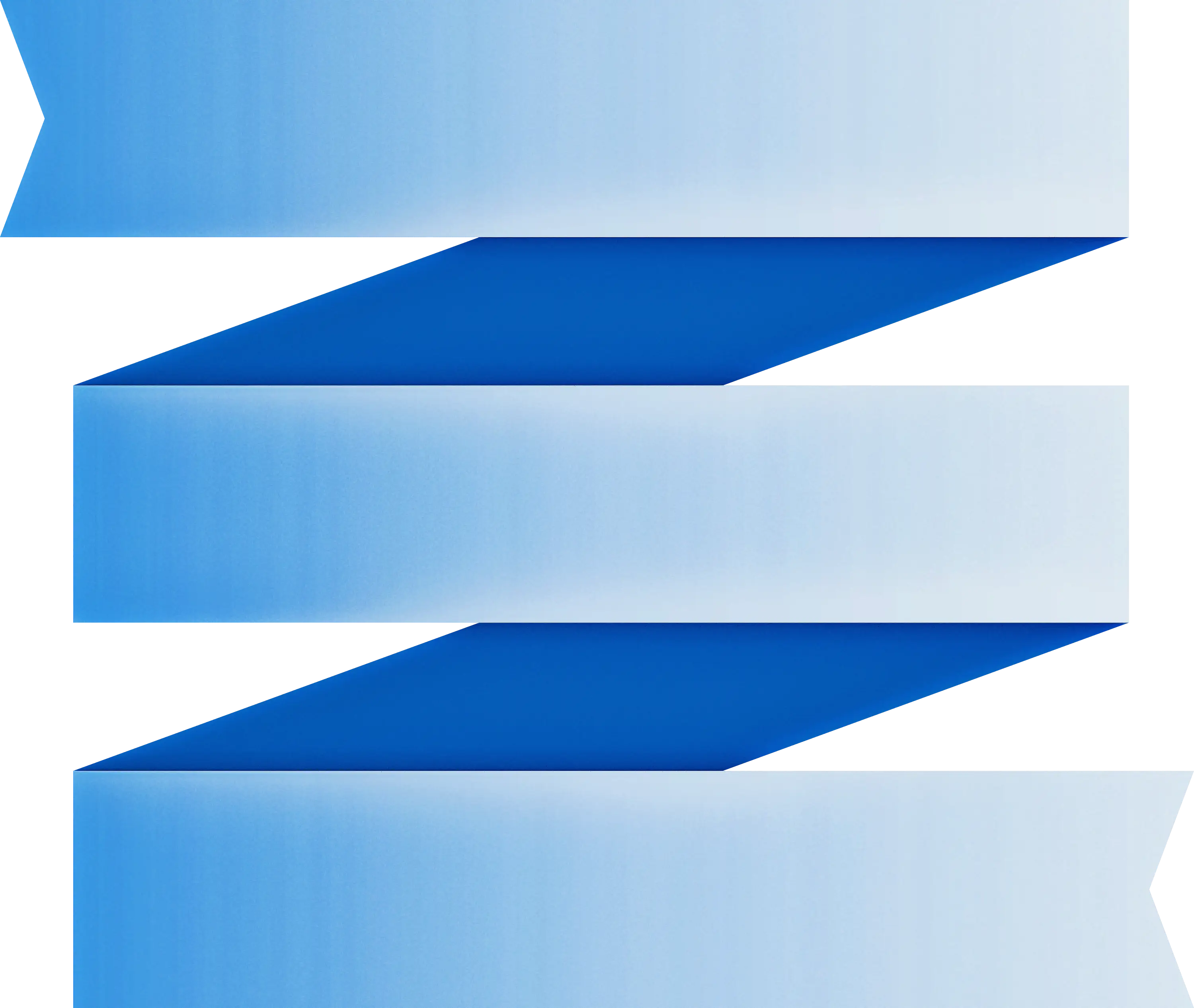 Blue Gradient Ribbon Decorative Illustration