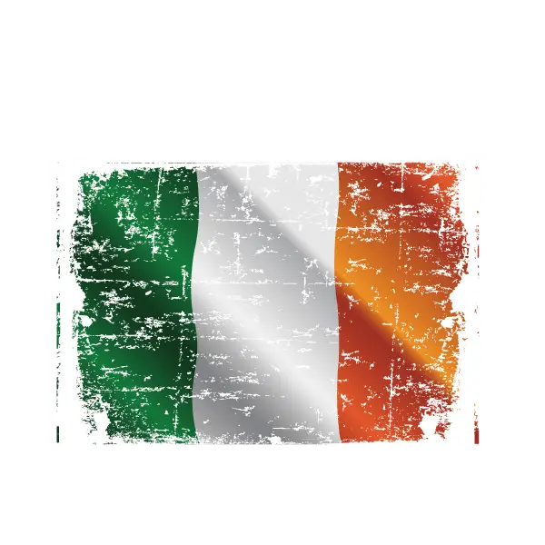 Vintage Irish National Flag Illustration