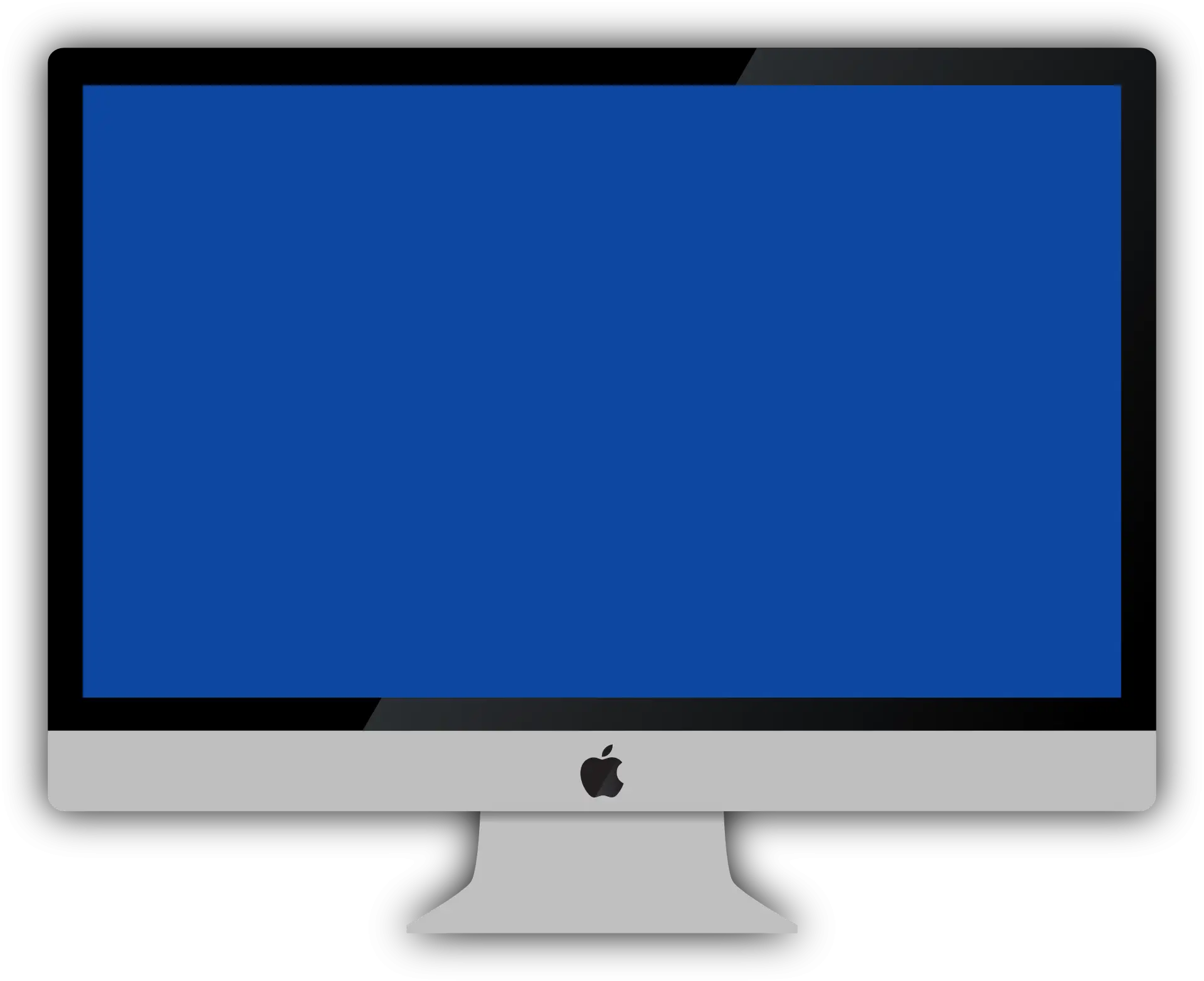 Desktop Computer with Blue Screen Display