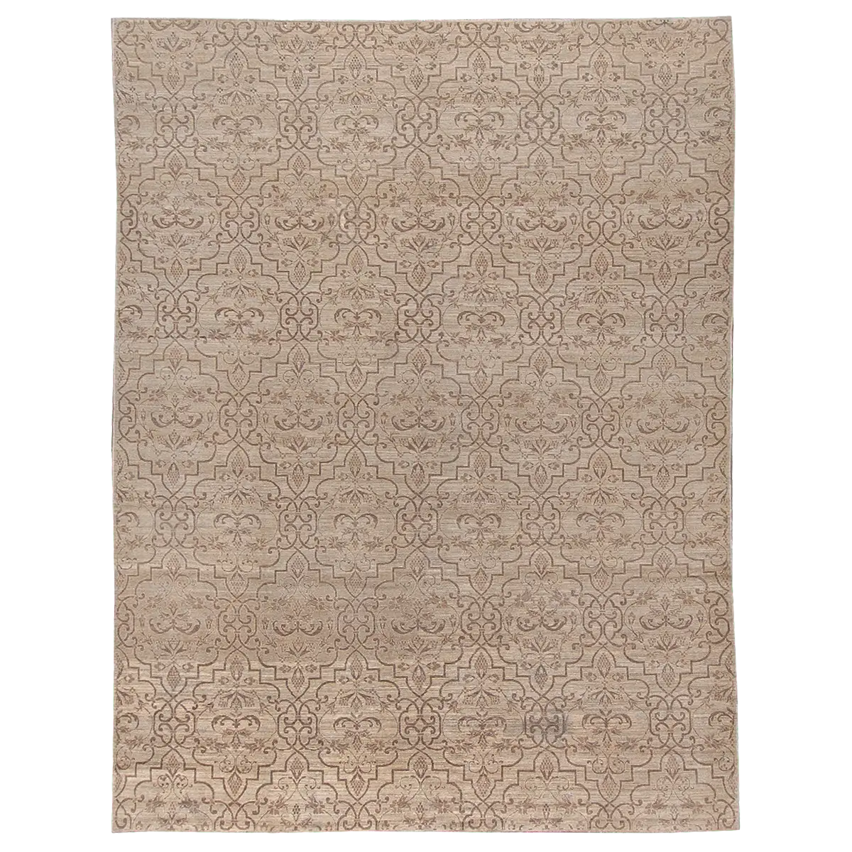 Beige Patterned Rug for Home Decor