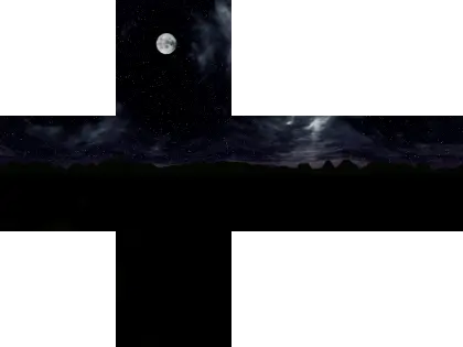 Moonlit Night with Cross Silhouette