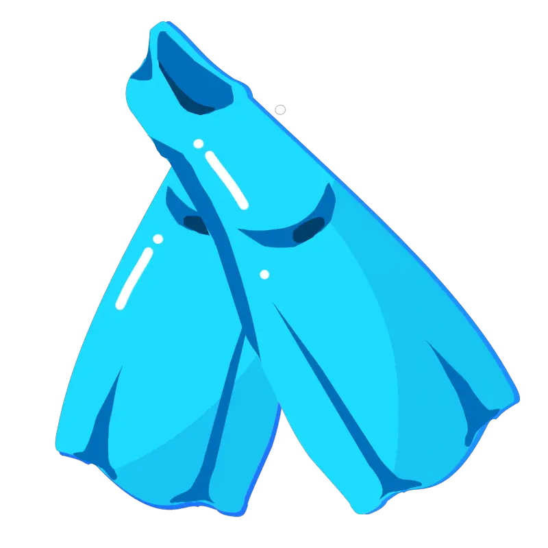 Blue Diving Fins