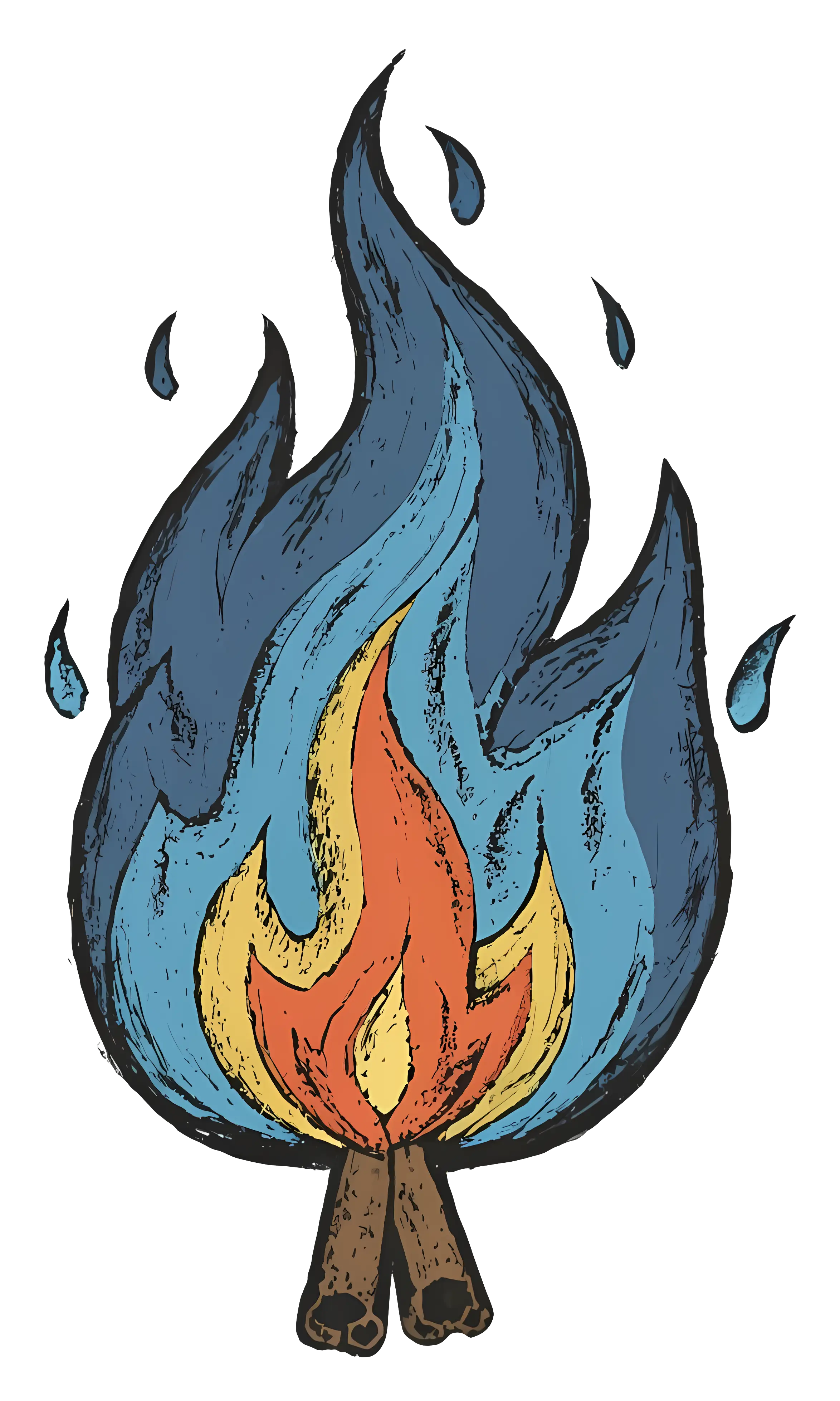 Illustration of Blue Flame