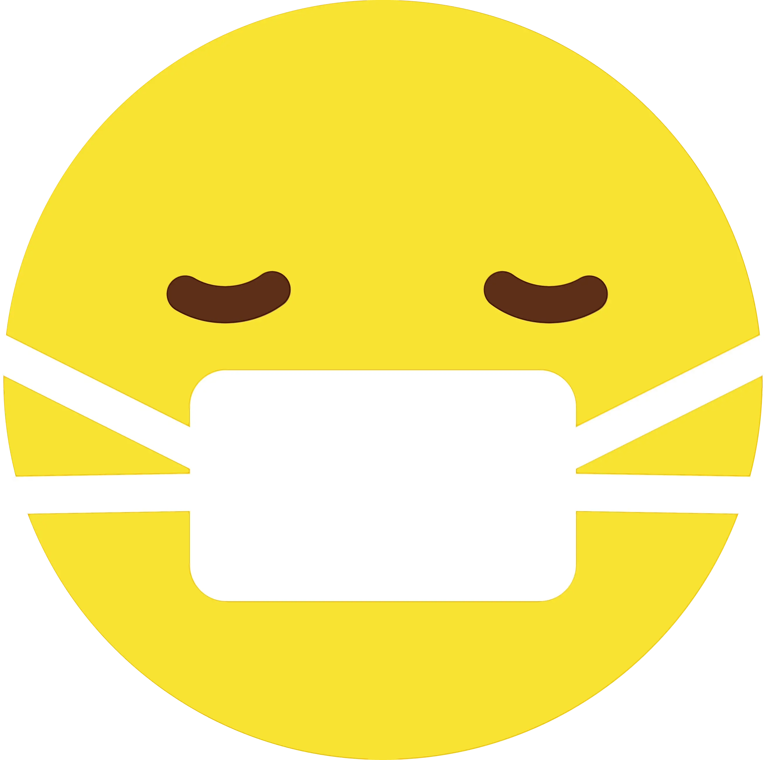 Calm Emoji Face with White Mask