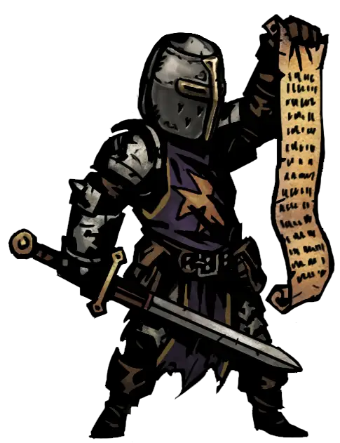Knight Holding a Scroll