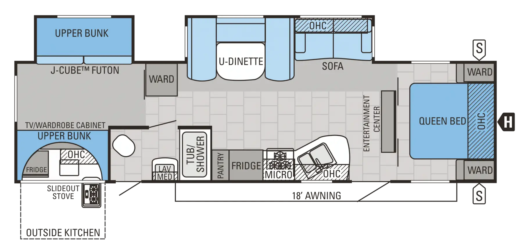 RV Floor Plan Layout Diagram