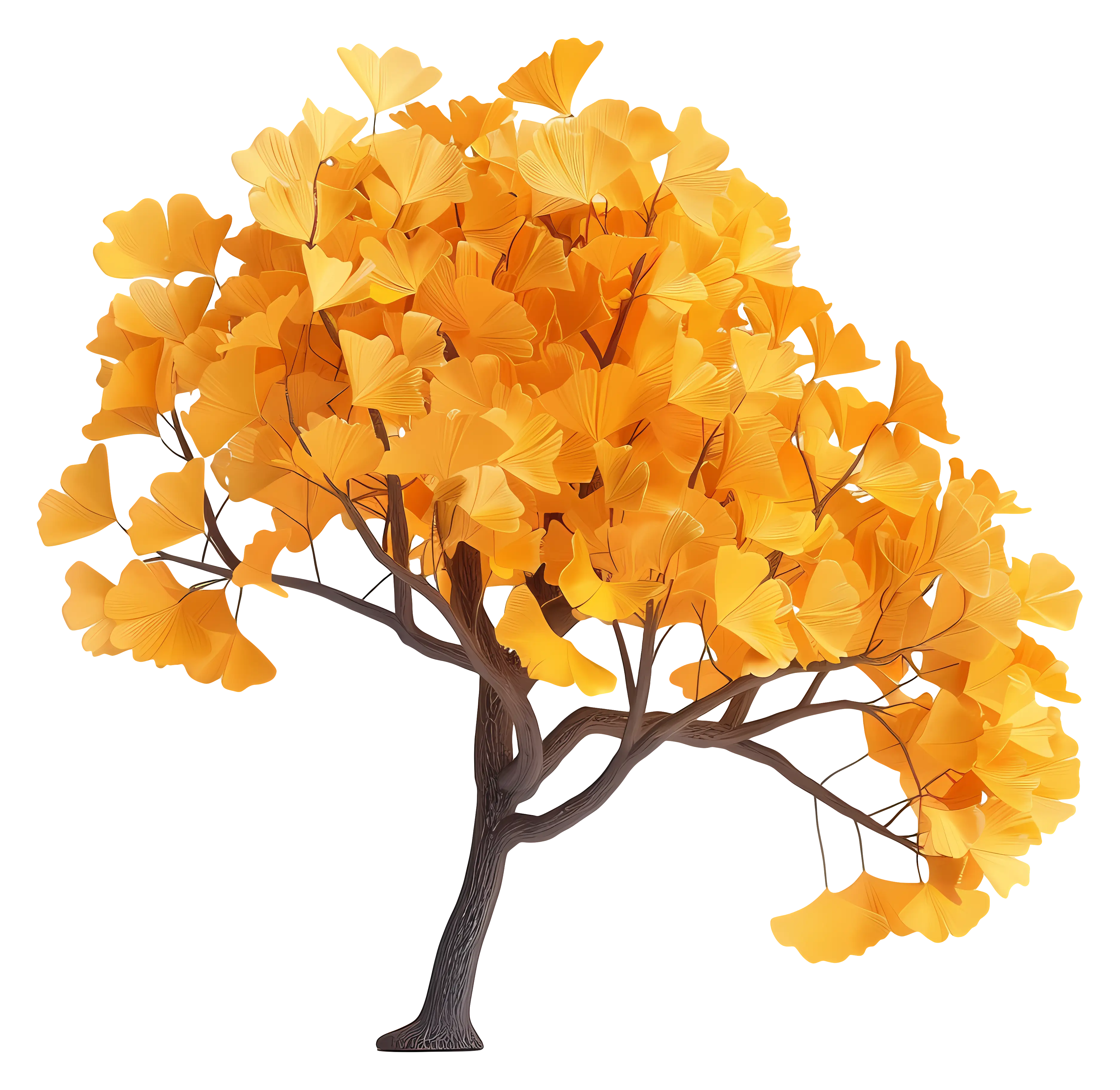 Yellow Gingko Tree in Autumn