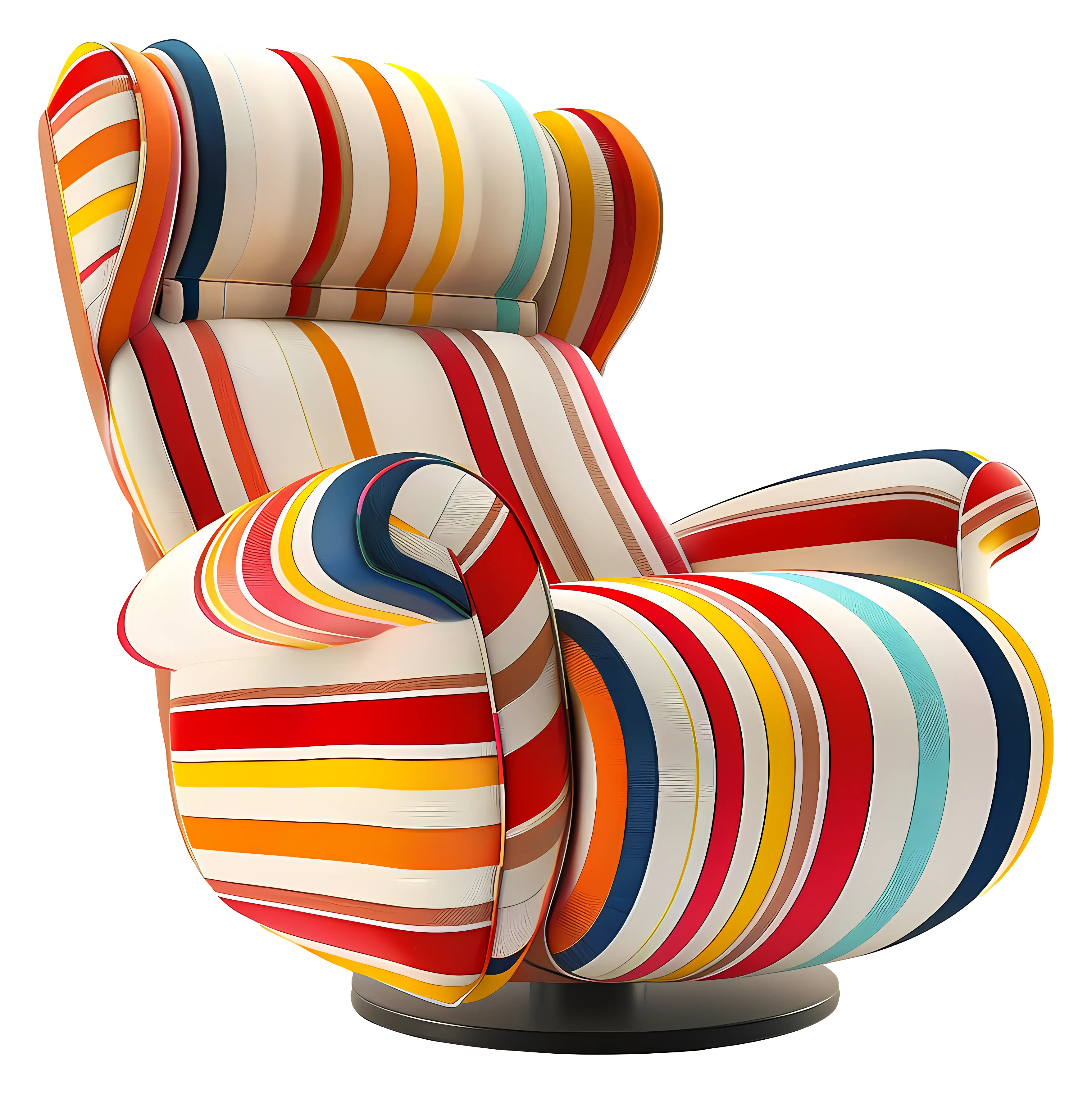 Colorful Striped Armchair