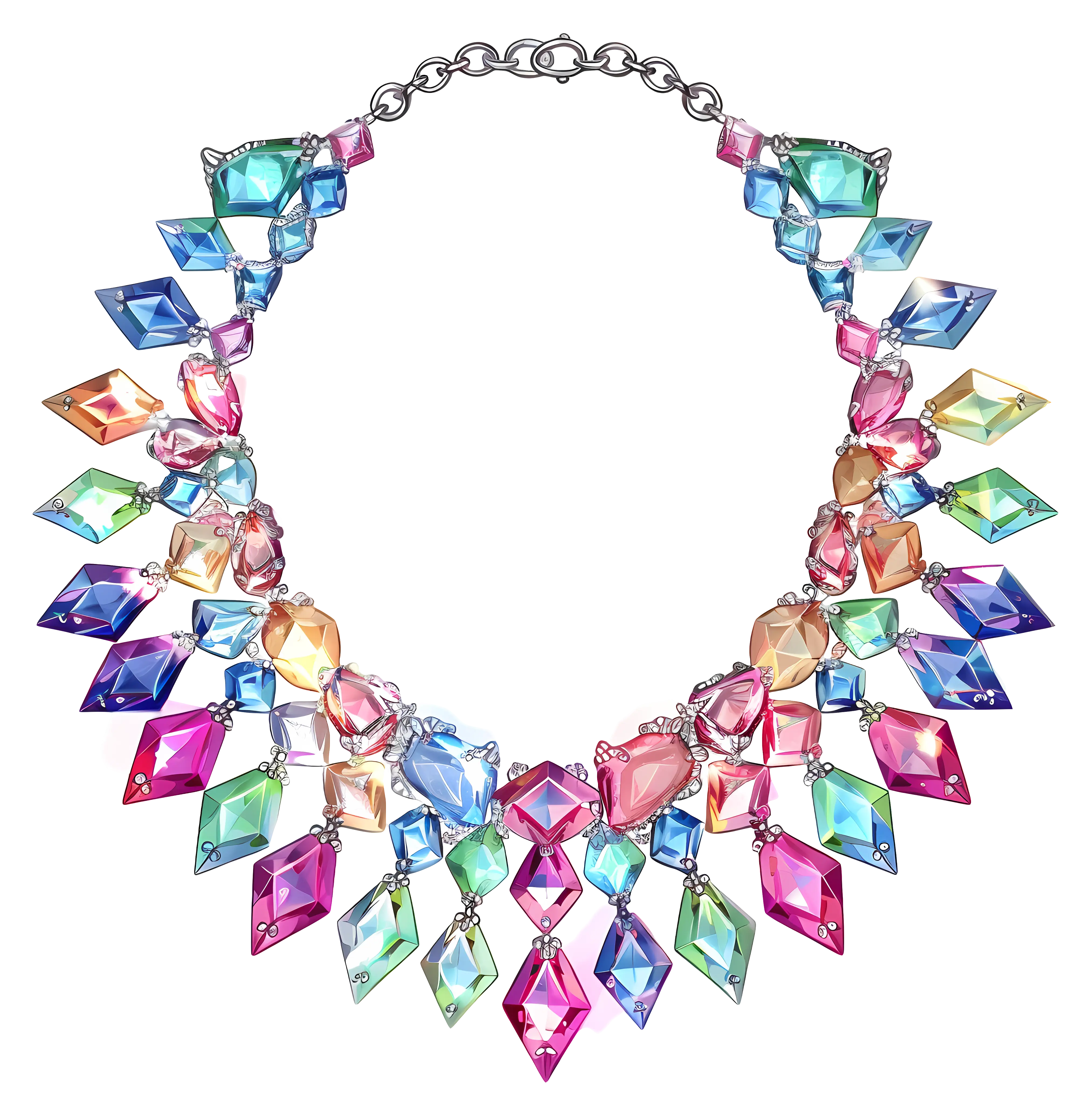 Colorful Gemstone Necklace