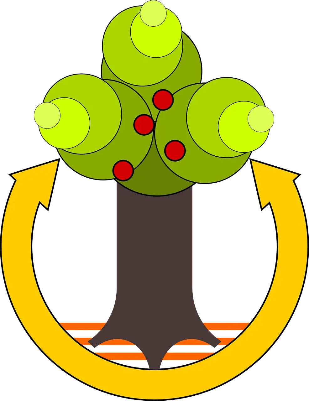 Tree with Circular Arrow Symbol