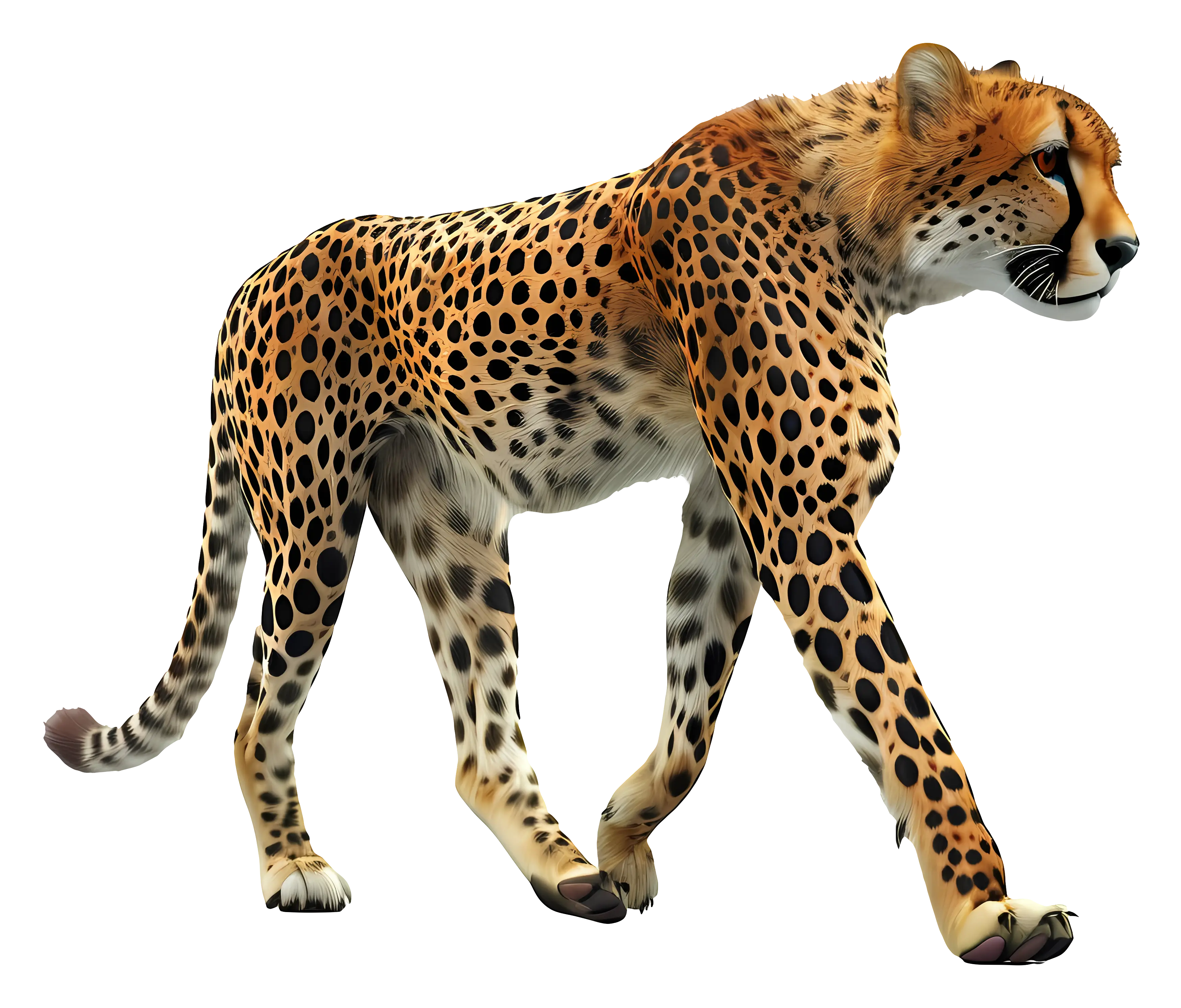 Cheetah Illustration with Leopard Spots