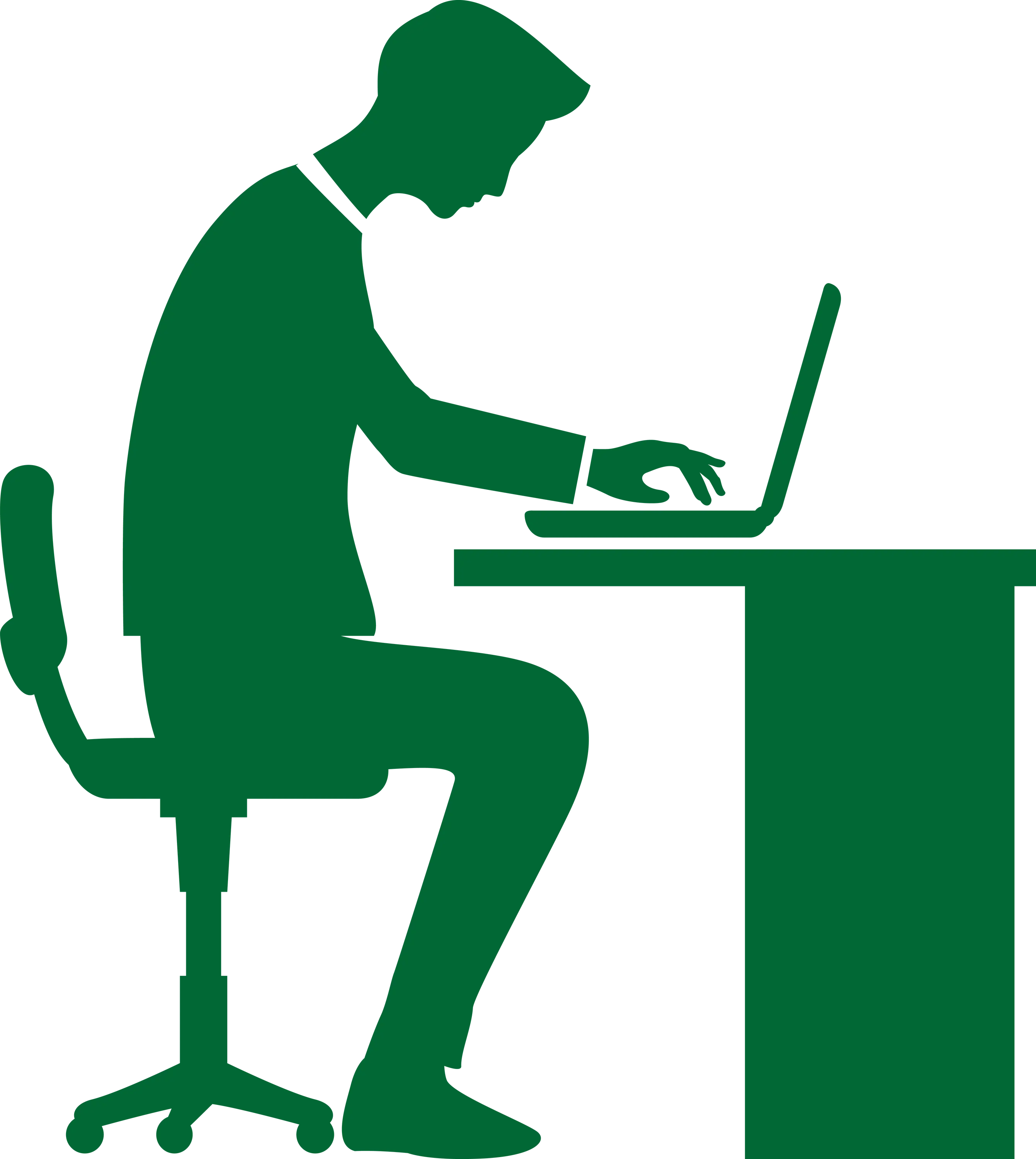 Man Sitting with Laptop Illustration