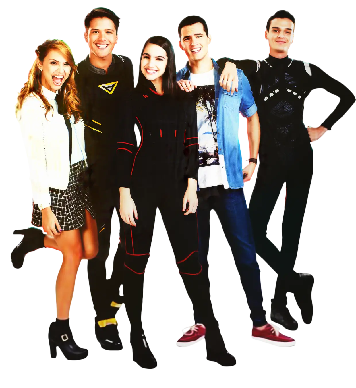Group of Fashionable Friends Posing Together