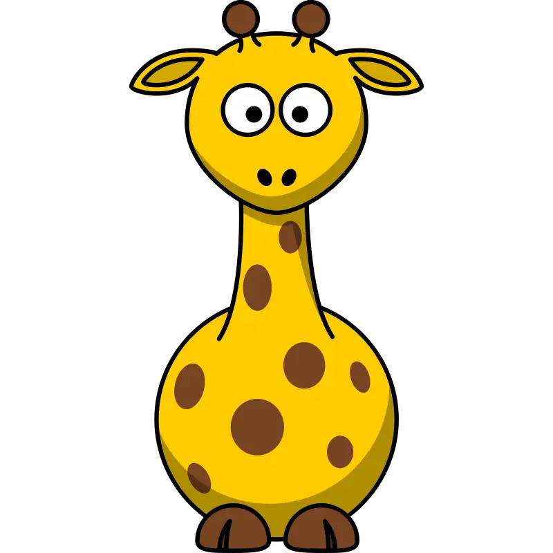 Cute Cartoon Giraffe Illustration