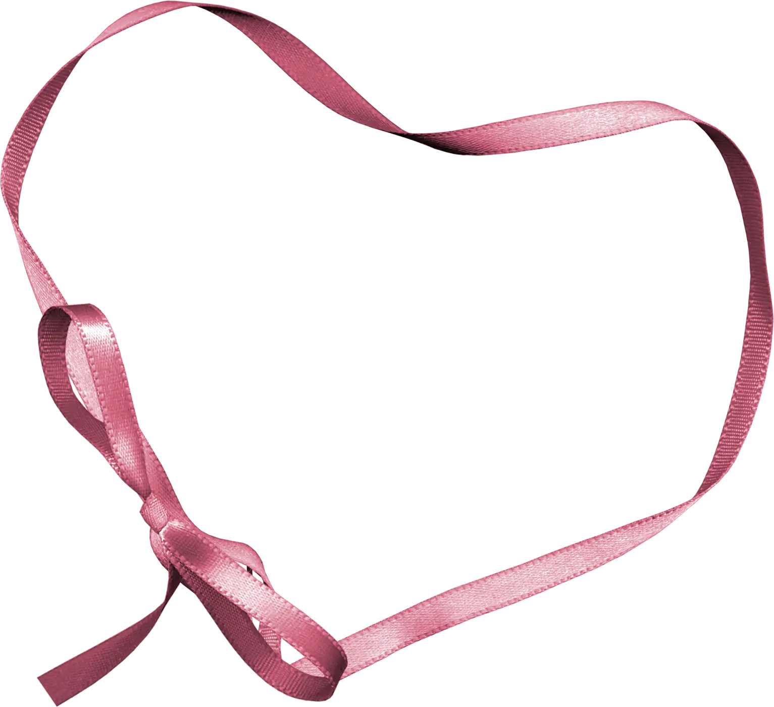 Pink Ribbon Shaped in a Heart