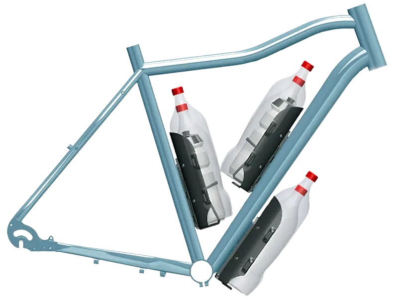 Bicycle Frame with Bottle Holders