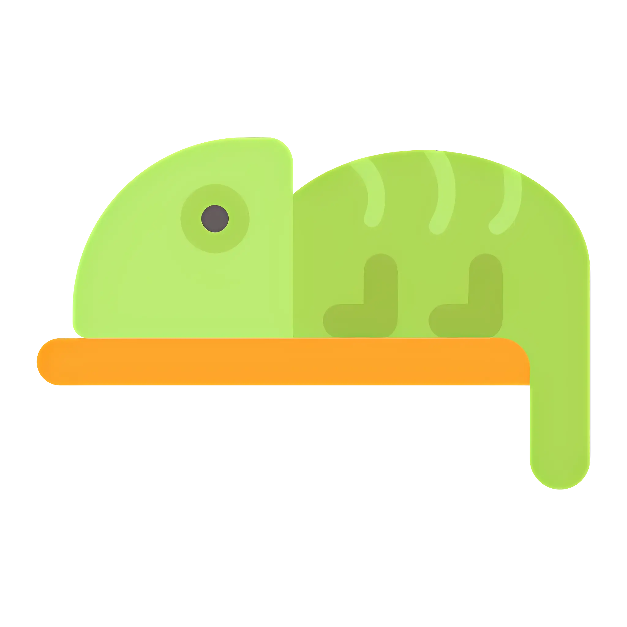 Green Chameleon on Branch