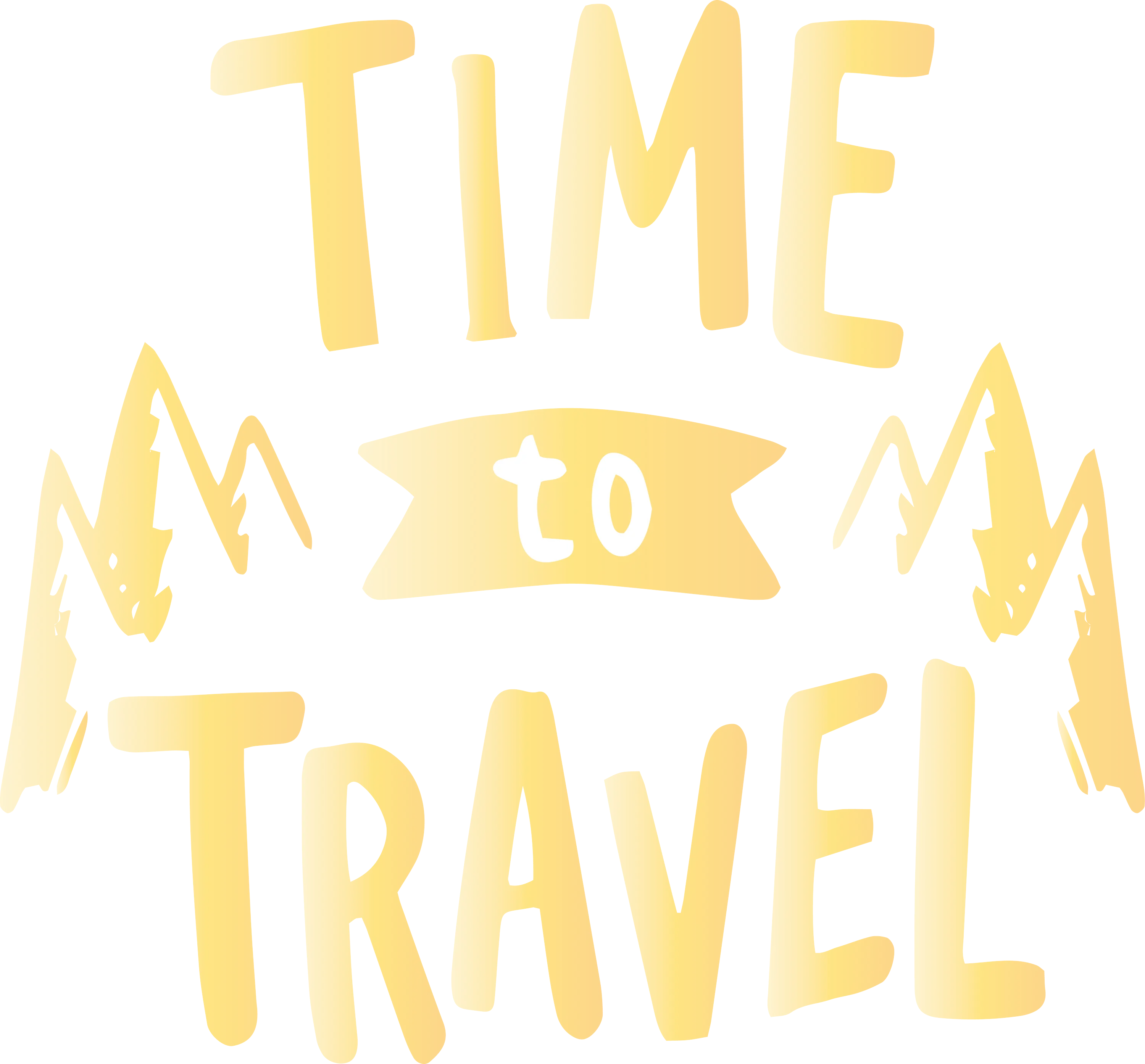 Time to Travel Typography in Yellow