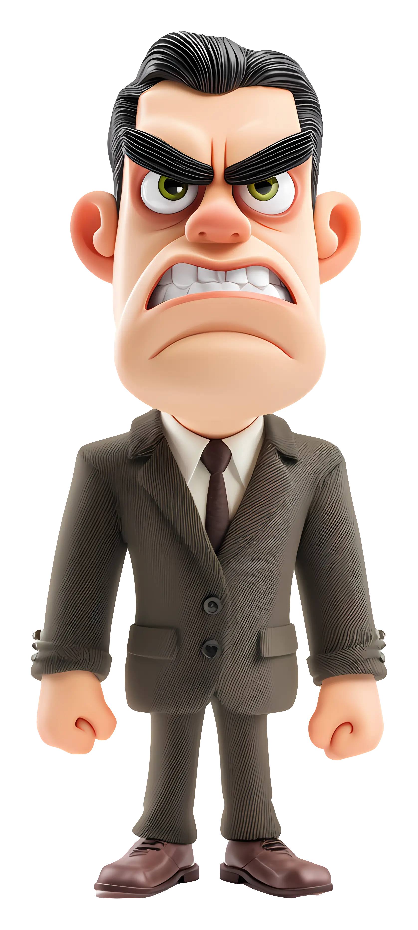 Angry Businessman in Suit