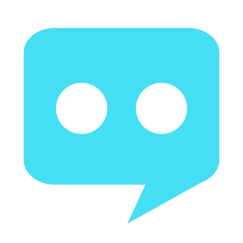 Blue Chat Bubble Icon
