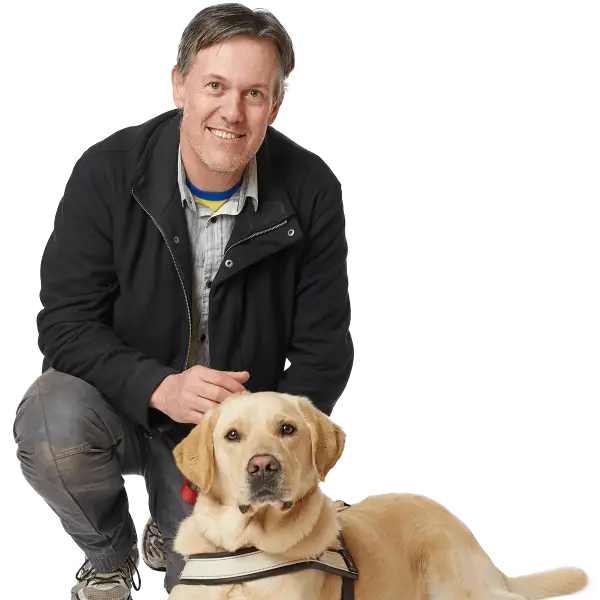Man with Guide Dog