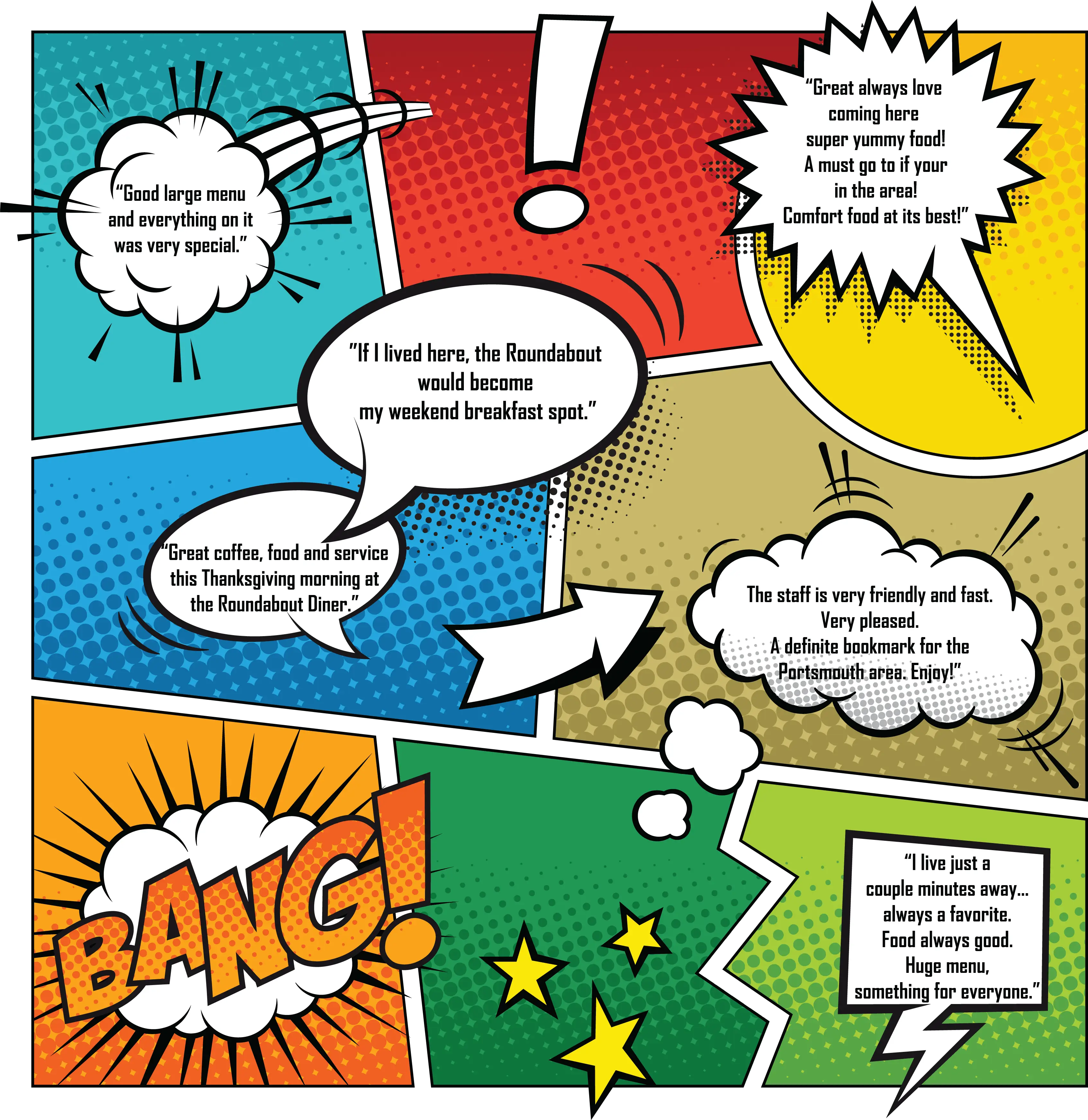 Colorful Comic Panel Illustration