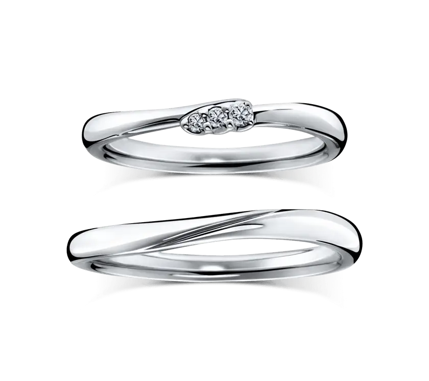 Silver Wedding Ring Set