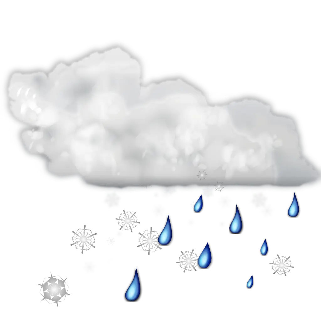 Cloud with Rain and Snow Weather Icon