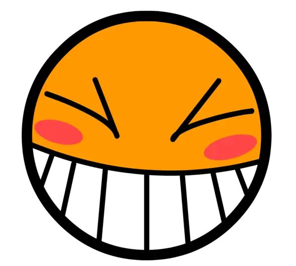 Bright Smiling Emoji Face Cartoon