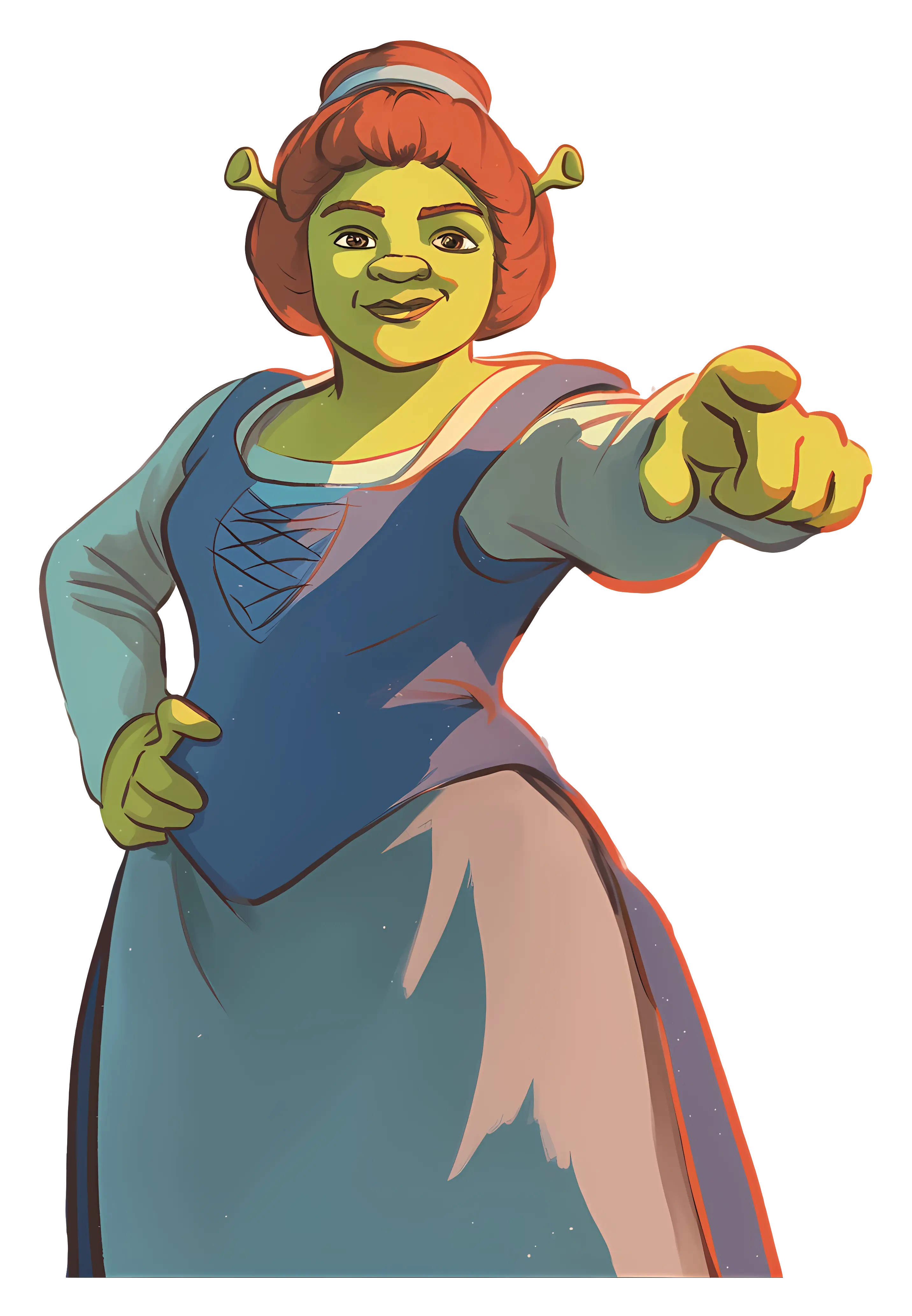 Green Ogre Princess Character