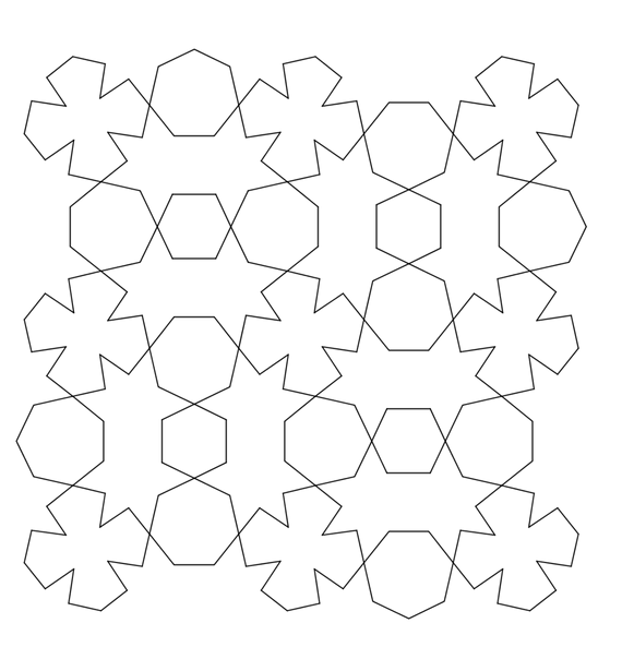 Geometric Pattern Made of Interconnected Shapes