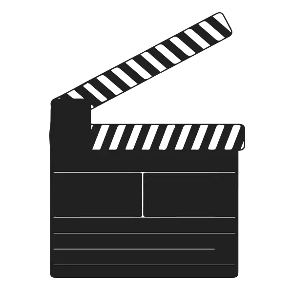 Black Clapperboard for Film Production