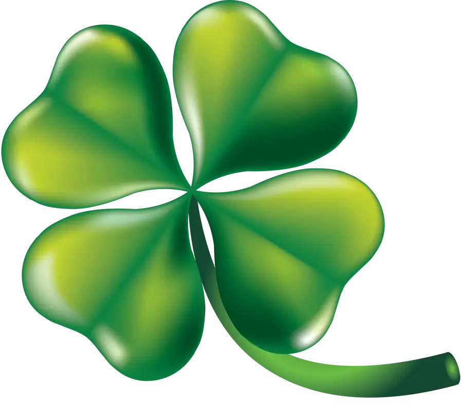 Gradient Four-Leaf Clover Design