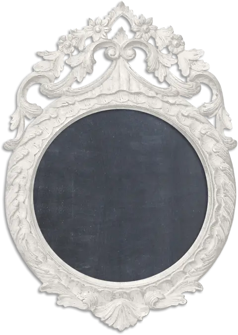 Ornate White Mirror Frame