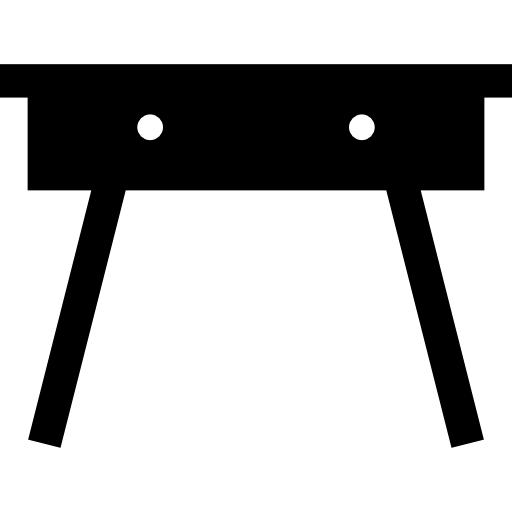 Black Desk Icon with Minimalist Design