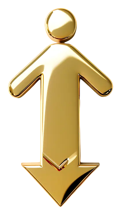 Golden Arrow Symbol Illustration