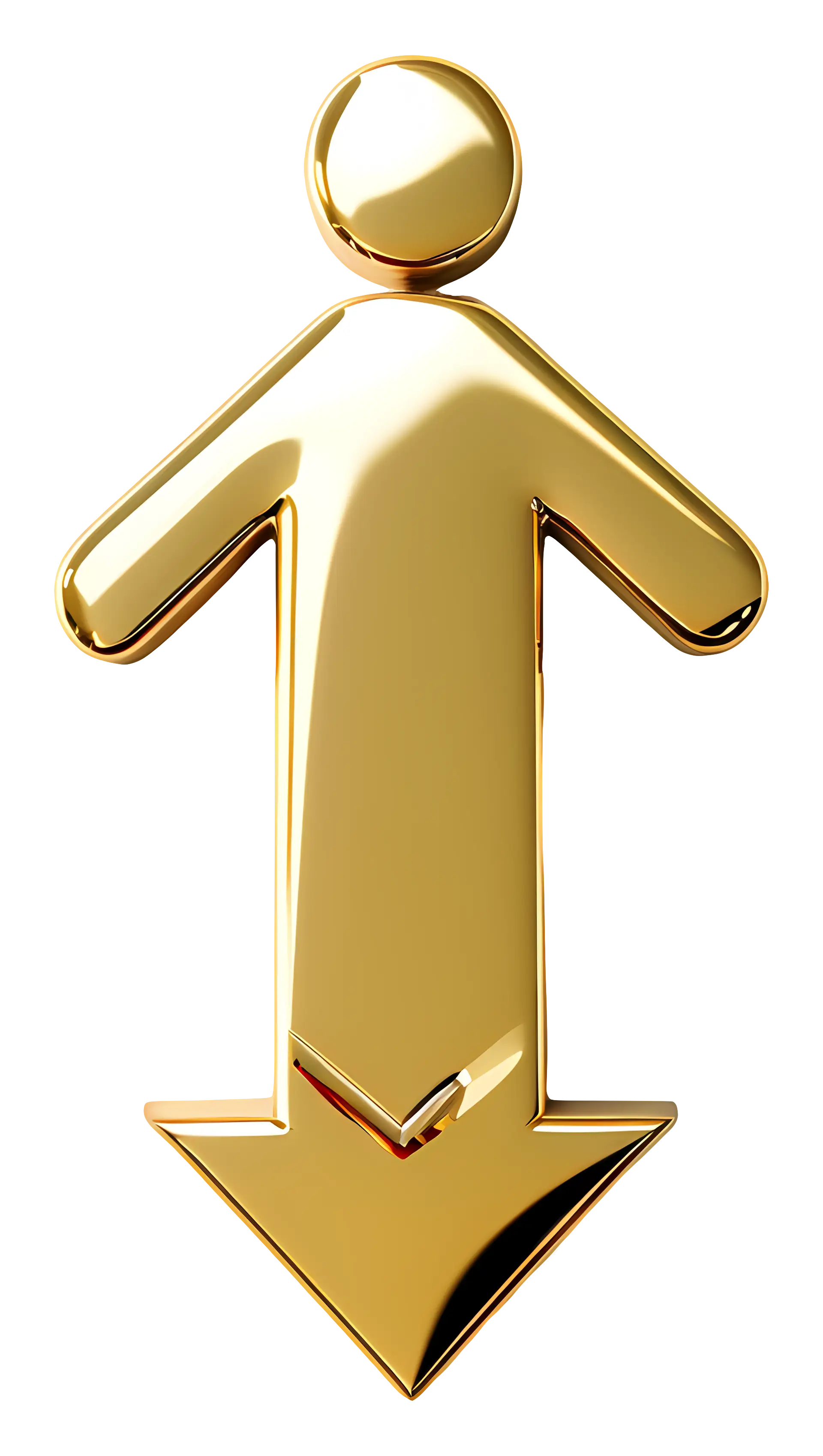 Golden Arrow Symbol Illustration