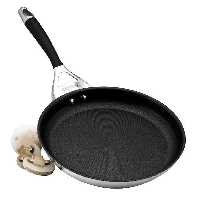 Black Frying Pan with Mushrooms