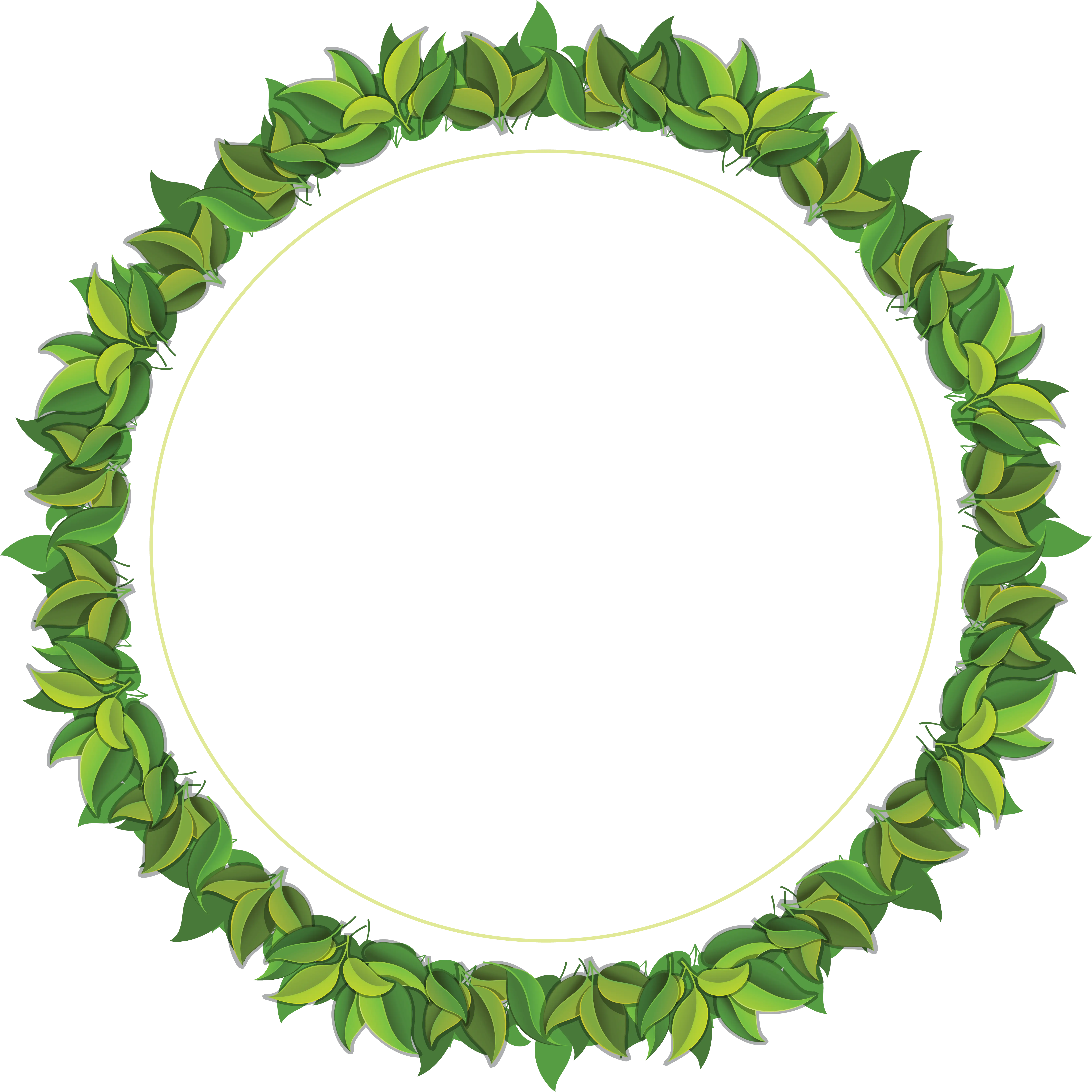 Circular Leaf Frame Decoration