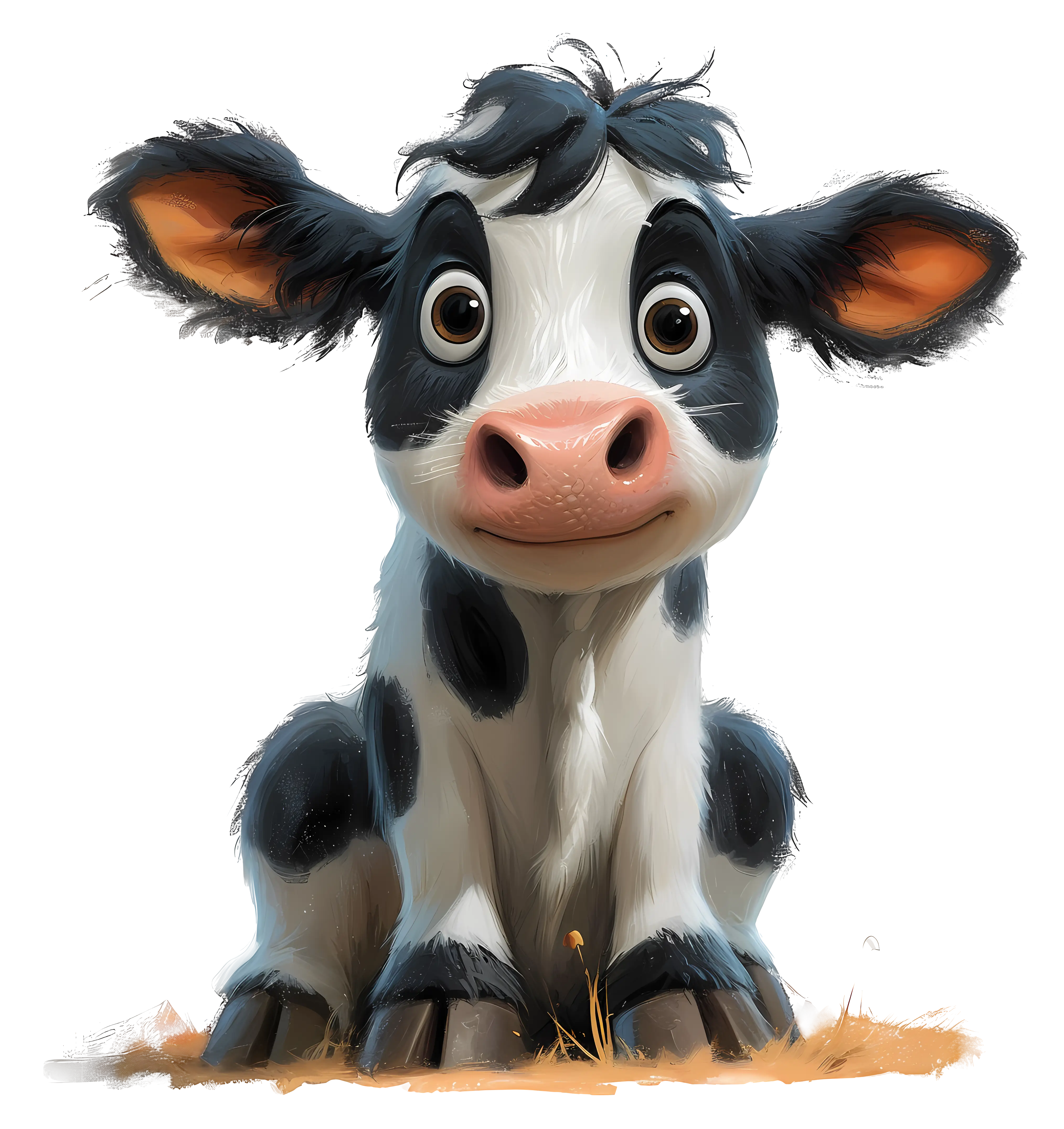 Cute Cartoon Cow Illustration